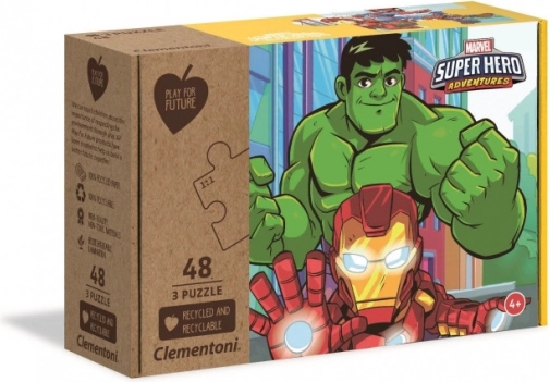 Puzzle Play For Future MARVEL Super Hero Adventures 3×48 elementów
