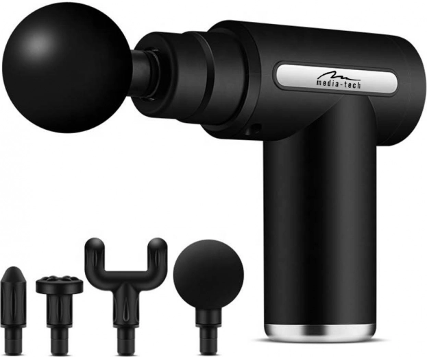 Pistolet do masażu z 4 głowicami