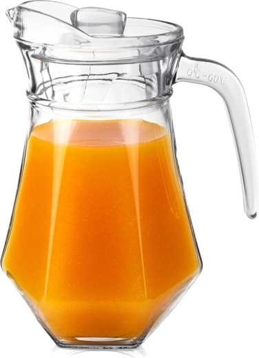 Szklany dzbanek z pokrywką 1,2 l