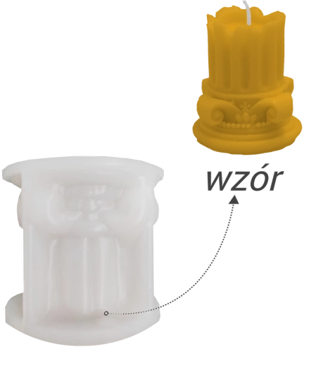 Silikonowa forma do świec motyw kolumny