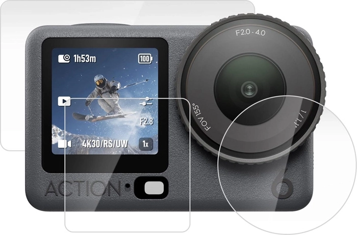 Zestaw hartowanego szkła Puluz do DJI Osmo Action 6 (3 szt.)