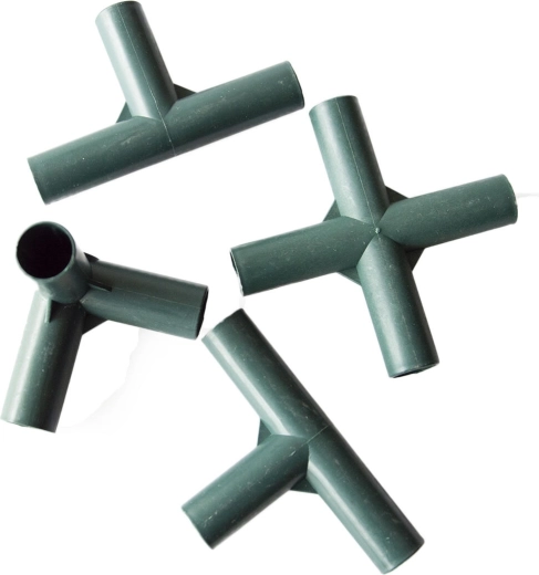 Zestaw plastikowych łączników do tunelu foliowego, 28 elementów, zielony