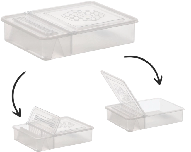 Podkarmiacze górne dla pszczół 1,5 l, 26 × 20 × 5,5 cm