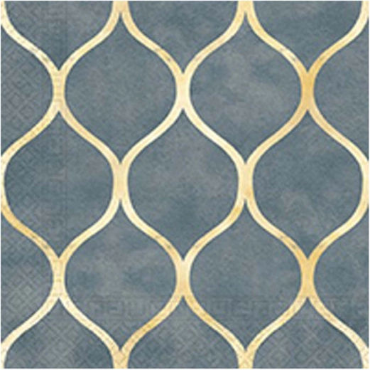 Serwetki ze złotym wzorem 3-warstwowe 33 × 33 cm