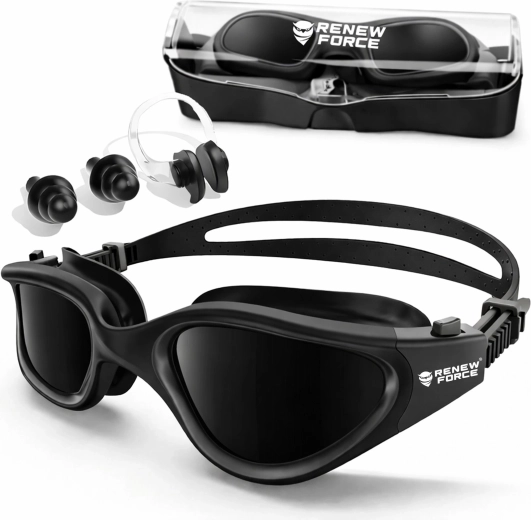 Okulary pływackie Renew Force z soczewkami polaryzacyjnymi all black