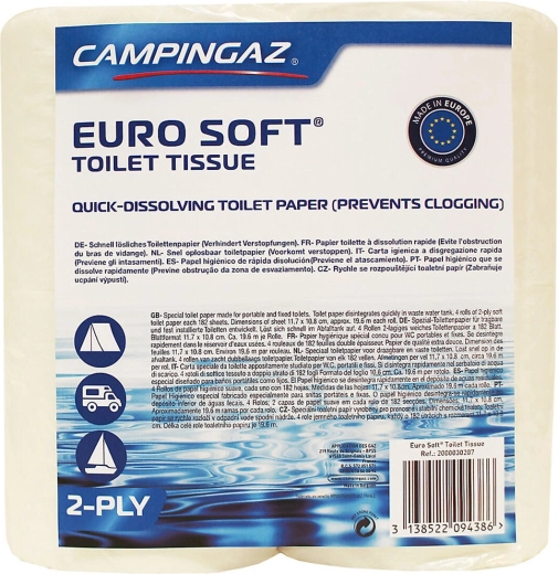 Papier toaletowy EURO SOFT do toalet chemicznych, 4 rolki