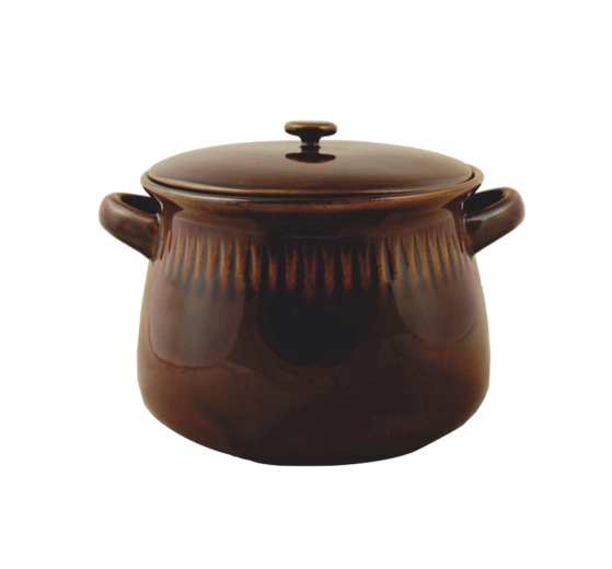 Kamionkowy garnek do kiszenia 3 l z pokrywką, brązowy