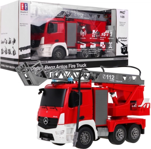 Samochód strażacki RC Mercedes-Benz Antos 1:20 Double E