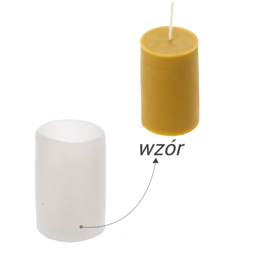 Silikonowa forma do świec – gładki walec