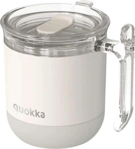 Termokubek ze stali nierdzewnej Quokka wave ivory szary 260 ml