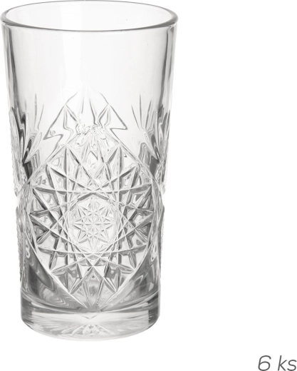 Szklanki Hobstar 355 ml, przezroczyste, zestaw 6 szt.