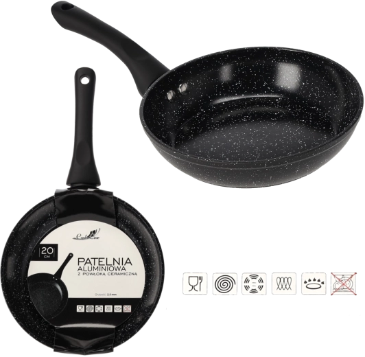Aluminiowa patelnia 20 cm z ceramiczną powłoką do indukcji