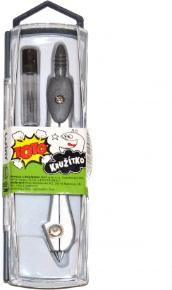 Szkolny metalowy cyrkiel z zestawem zapasowych grafitów