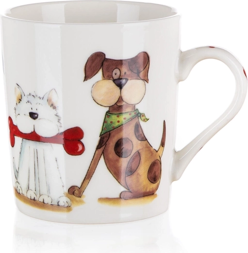 Ceramiczny kubek DOG AND CAT 250 ml, biały