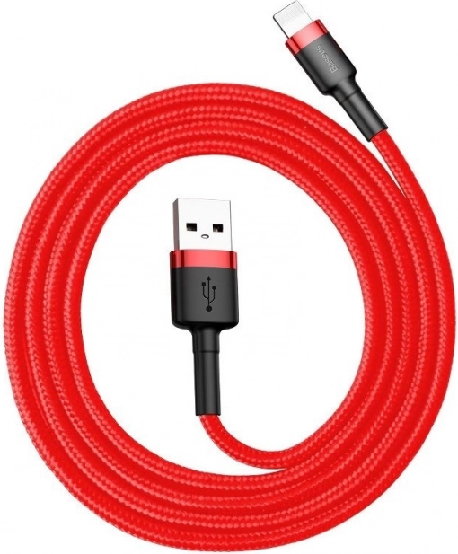 Baseus Cafule USB–Lightning kabel 1 m, 2,4 A, czarno‑czerwony