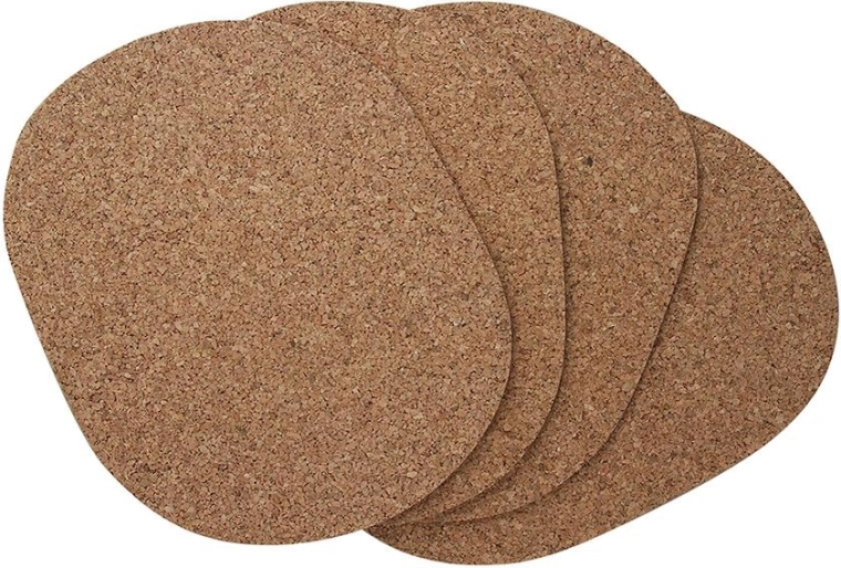 Zestaw korkowych podkładek na stół 22 × 30 cm (4 szt.)