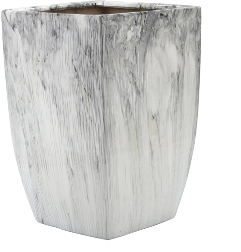 Ceramiczna osłonka na donicę Lindon marmur 40 cm