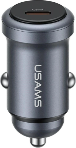 USAMS aluminiowa ładowarka samochodowa USB-C PD 30 W