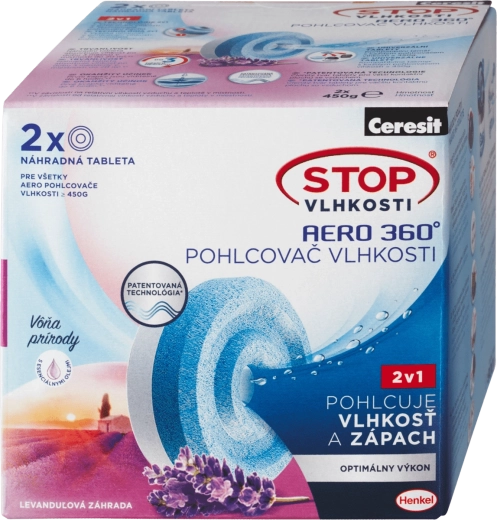 Ceresit Stop wilgoci AERO 360° wkłady zapasowe lawenda 2×450 g