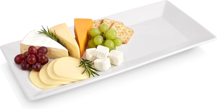 Porselanowy półmisek serwingowy MONA 35 × 17 cm, biały