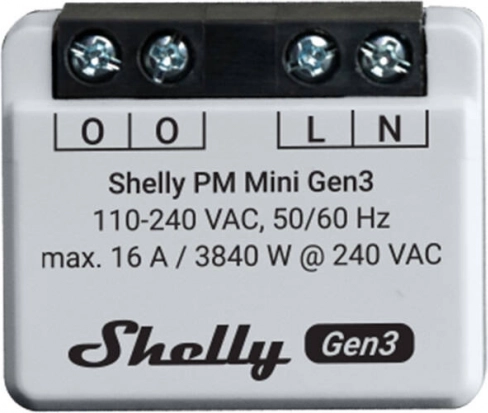 Jednostka sterująca energią Shelly PM Mini Gen3 WiFi/Bluetooth