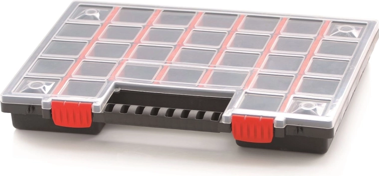 Plastowy organizer z 32 regulowanymi przegródkami