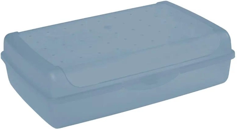 Luca click box maxi – niebieski pojemnik do przechowywania z pokrywką 3,7 l 30 × 20 × 8,5 cm