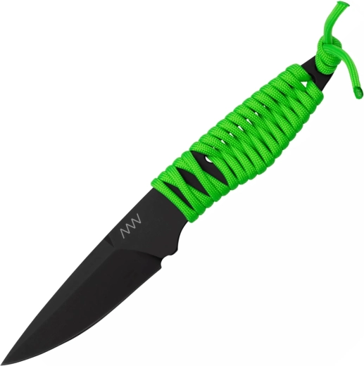 ANV Knives P100 neonowo zielony nóż na szyję 7,5 cm