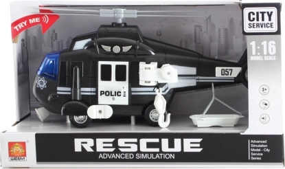 Policyjny helikopter na baterie ze światłem i dźwiękiem
