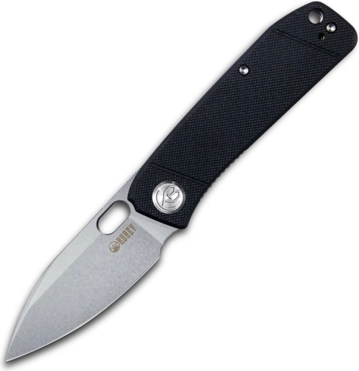 nóż kieszonkowy Kubey Hyde 7,5 cm, piaskowany, czarny, G10