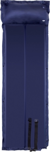 Samopompująca mata turystyczna z poduszką NILS Camp niebieska