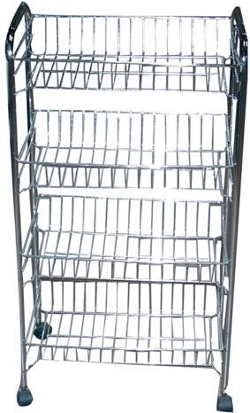 Wózek łazienkowy BRILLY z 3 koszami, chrom, 46 × 28 × 60 cm