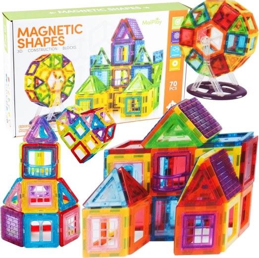 Magnetyczne klocki 3D – 70 elementów