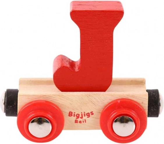 Bigjigs Rail wagonik do drewnianej kolejki – litera J