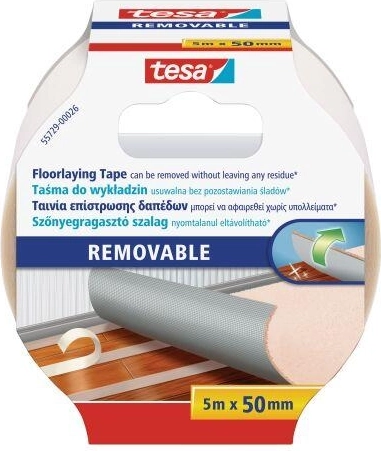 Taśma do wykładzin 50 mm × 5 m z wzmocnieniem tekstylnym Tesa