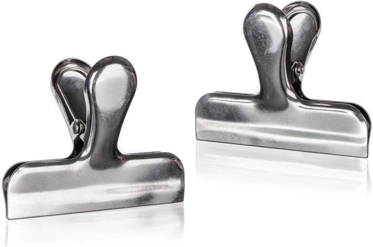 Stalowe klipsy do torebek AKCENT, 2 szt.