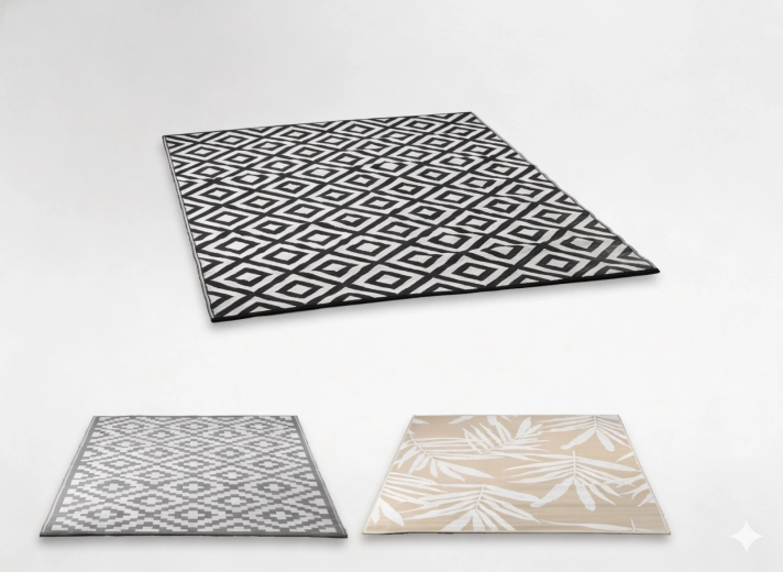 Dywan zewnętrzny na taras 180 × 240 cm – miks wzorów