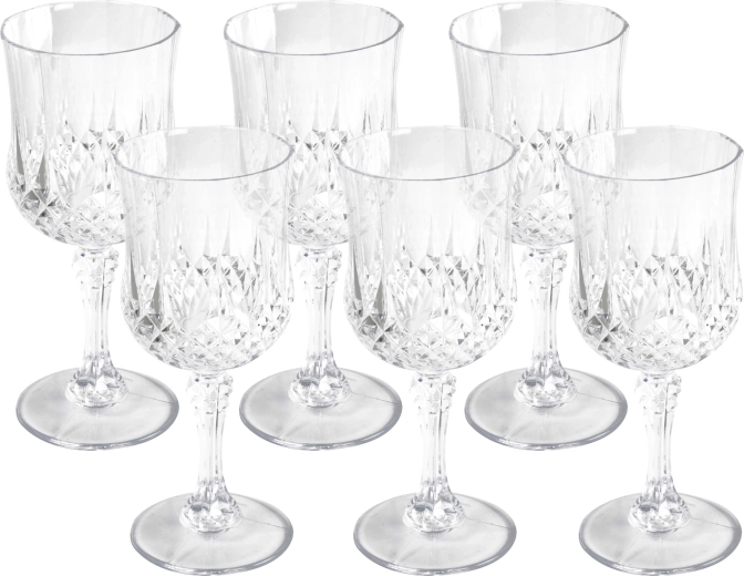 Alpina plastikowe kieliszki do wina 200 ml, 6 szt.