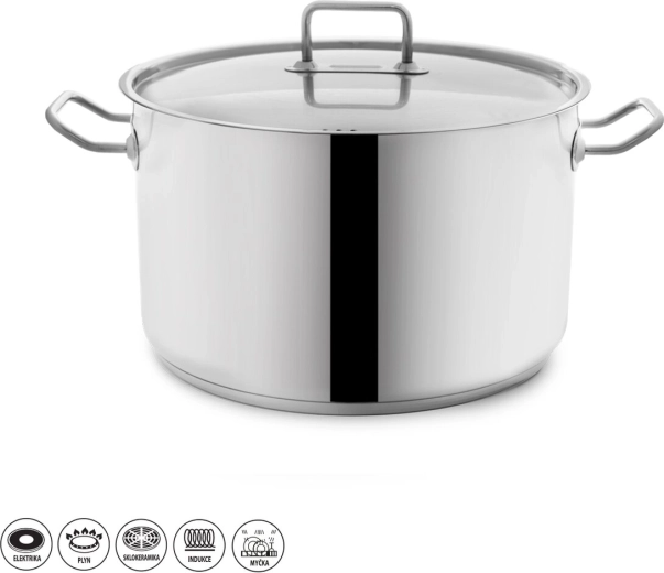 Garnek ze stali nierdzewnej Stock 10 l z pokrywką