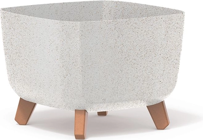 Donica Gracia Square Eco Wood 29 × 29 × 22 cm – biała