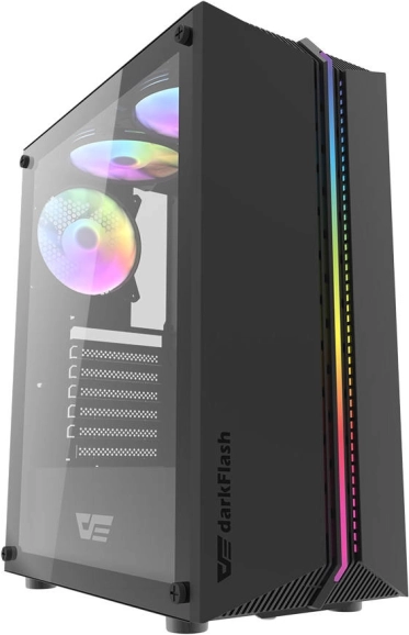 Obudowa komputerowa darkFlash DK151 ARGB z 3 wentylatorami (czarna)
