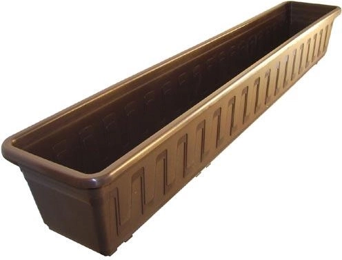 Plastowa donica Garden 100 cm brązowa
