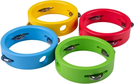 Drewniana minitamburyna czerwona