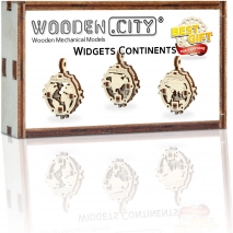Drewniane 3D puzzle - Kontynenty