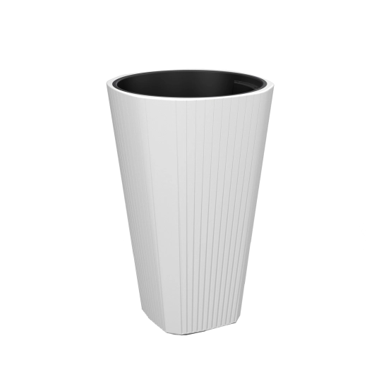 Donica Muza 39 cm biała z wkładem