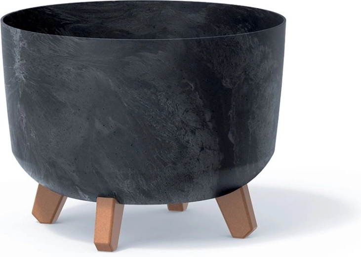Doniczka z efektem betonu 29 cm antracyt
