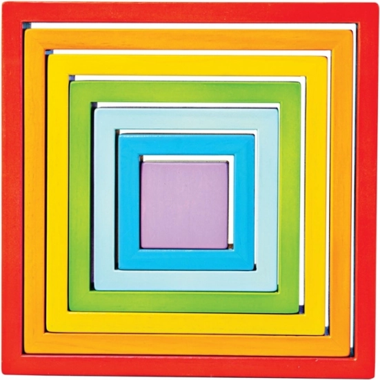 Drewniane układane kwadraty BIGJIGS BABY