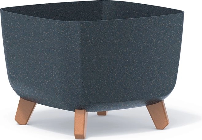 Donica Gracia Square Eco Wood 24 × 24 cm – antracytowy design z imitacją drewna