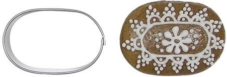 Wykrawacz do ciastek moka owal 4 cm nierdzewny