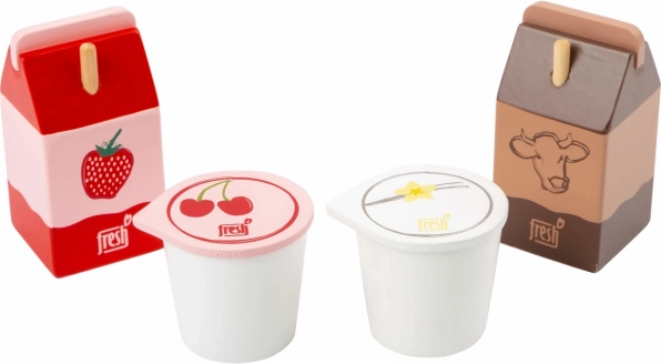 Small Foot zestaw drewnianych produktów mlecznych